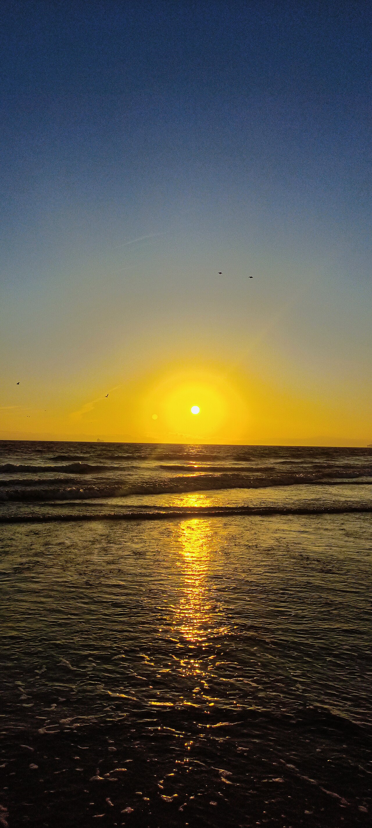 Sunset over the Pacific at Huntington Beach